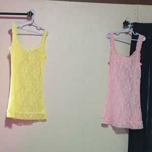 NWOT Woman's size Large Lace tank tops